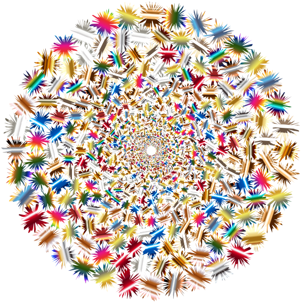 SVG Psychedelic Colorful Concentric Explosions Vortex