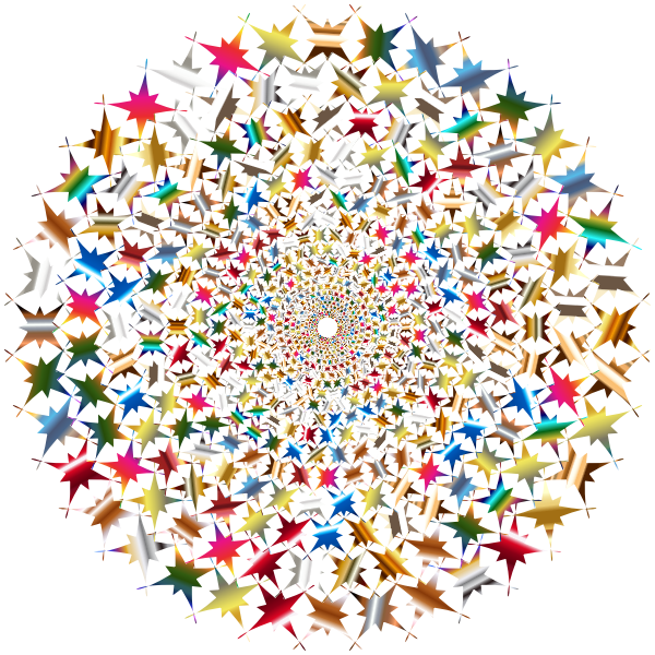 SVG Psychedelic Colorful Concentric Novae Vortex
