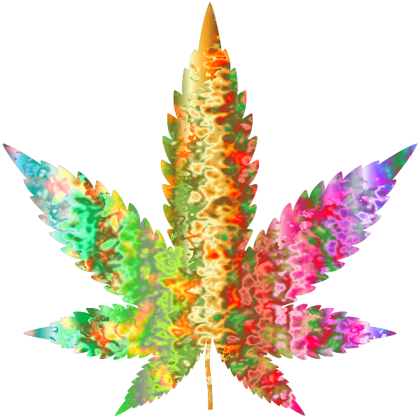 SVG Psychedelic Marijuana Leaf