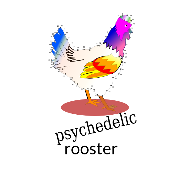 SVG Psychedelyc rooster