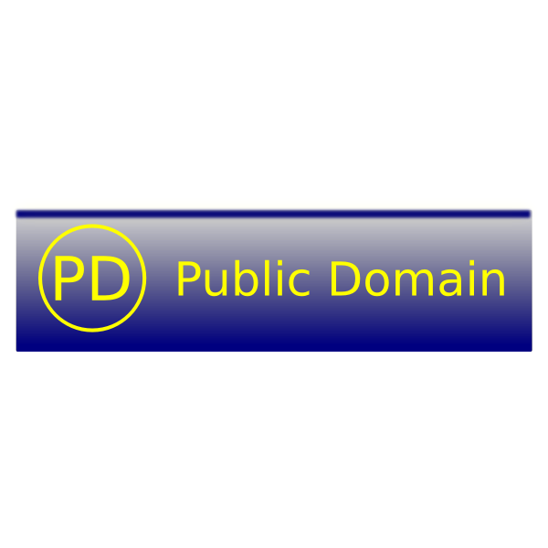 SVG Public domain blue and yellow badge vector clip art