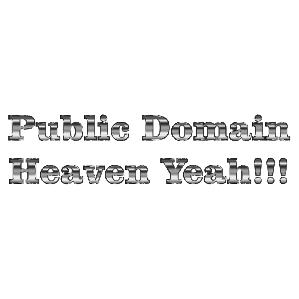SVG Public Domain Heaven yeah typography