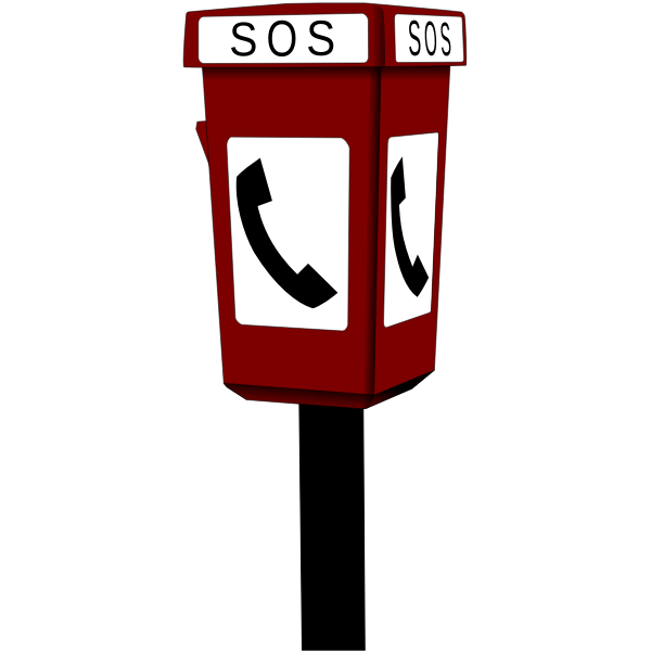 SVG Public emergency telephone clip art