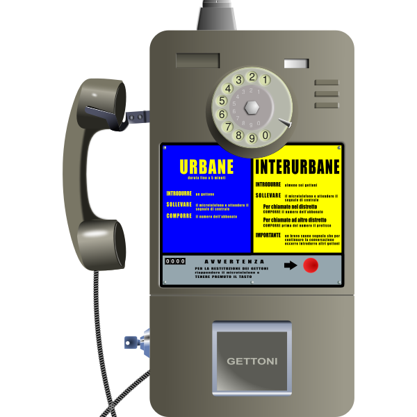 SVG Public telephone in Italy vector image
