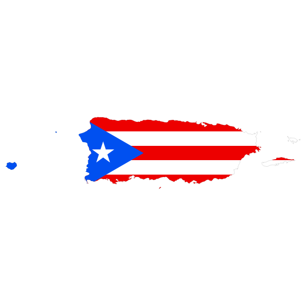 SVG Puerto Rico map and flag