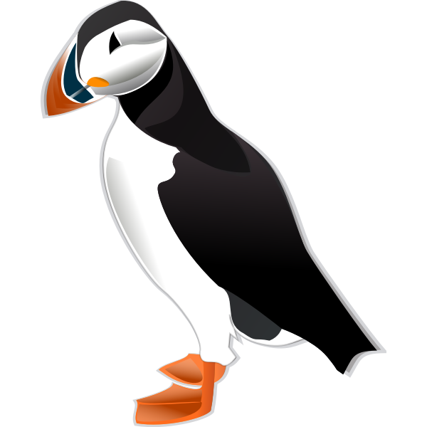 SVG Puffin bird vector illustration