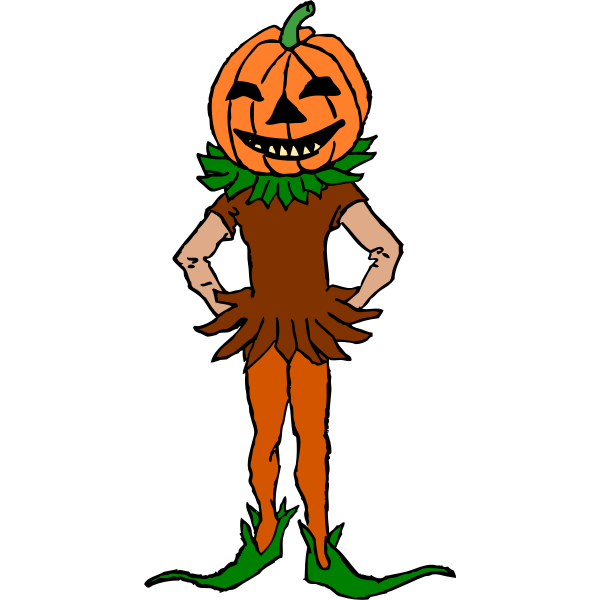 SVG Pumpkin boy vector clip art