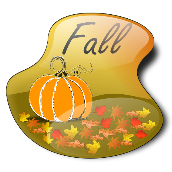 SVG Pumpkin in fall vector image