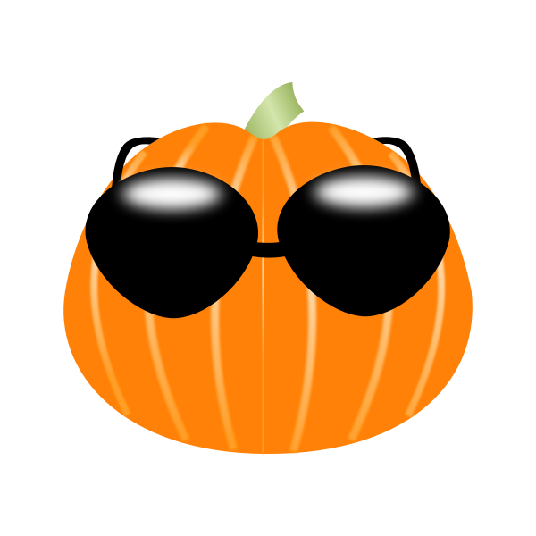 SVG Pumpkin wearing sunglasses