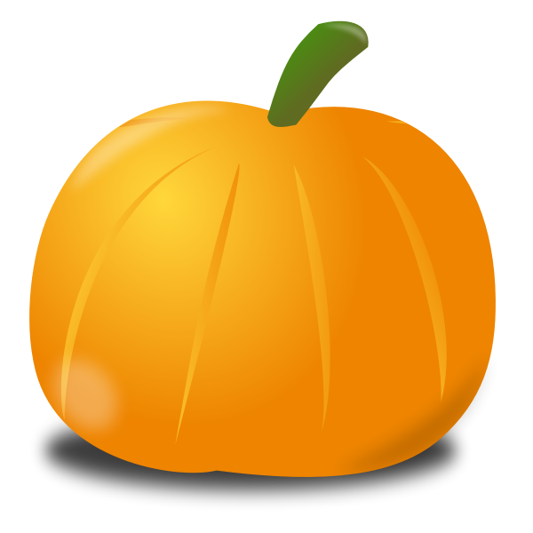 SVG Pumpkin with shadow vector image