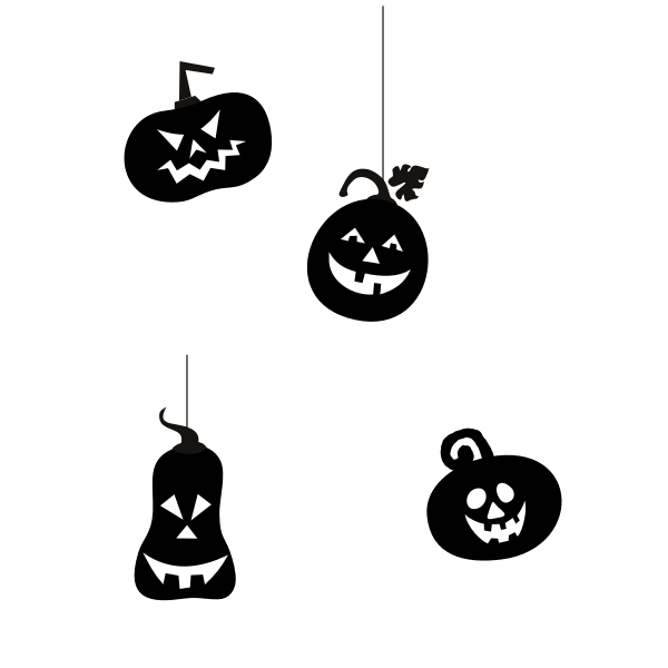 SVG Pumpkins silhouettes