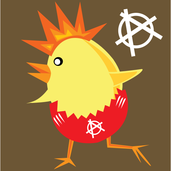SVG Punk chicken vector clip art