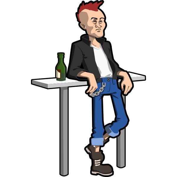 SVG Punk dude vector image