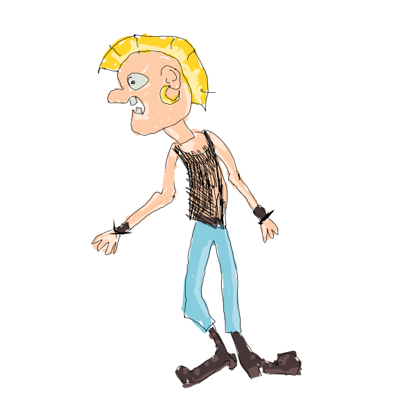 SVG Punk rocker vector image
