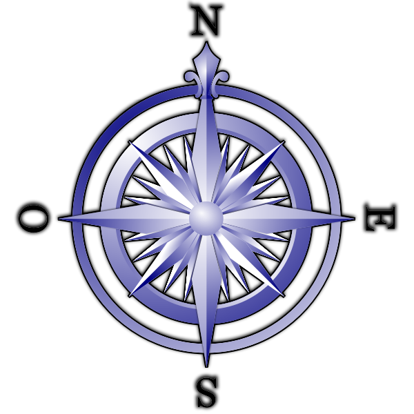 SVG Puntos cardinales azul
