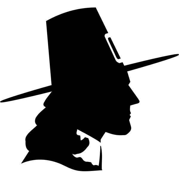 SVG Puritan silhouette vector image