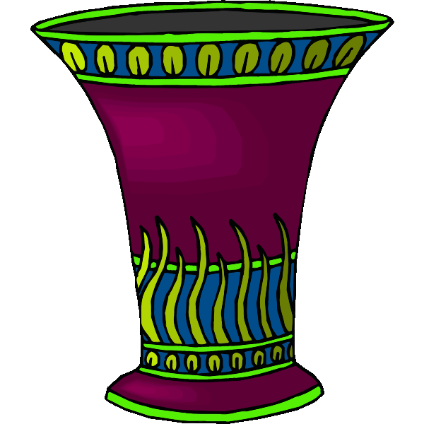 SVG Purple and green vase