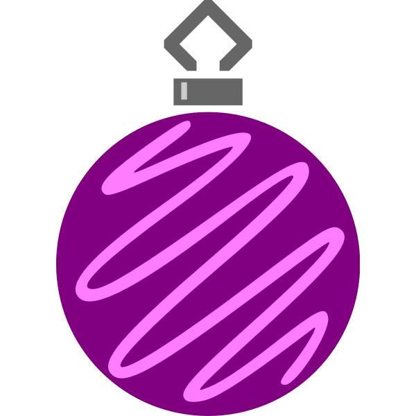 SVG Purple and pink bauble