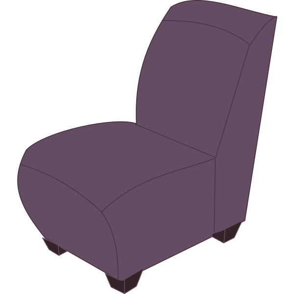 SVG Purple armless chair