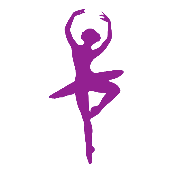 SVG Purple ballerina dancing