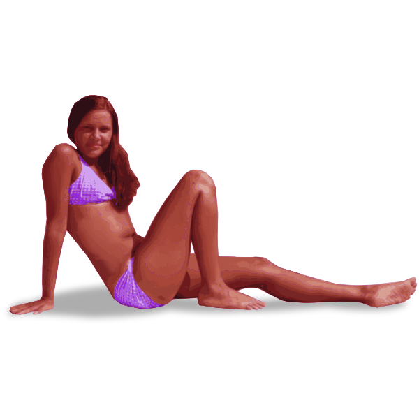 SVG Purple bikini lady