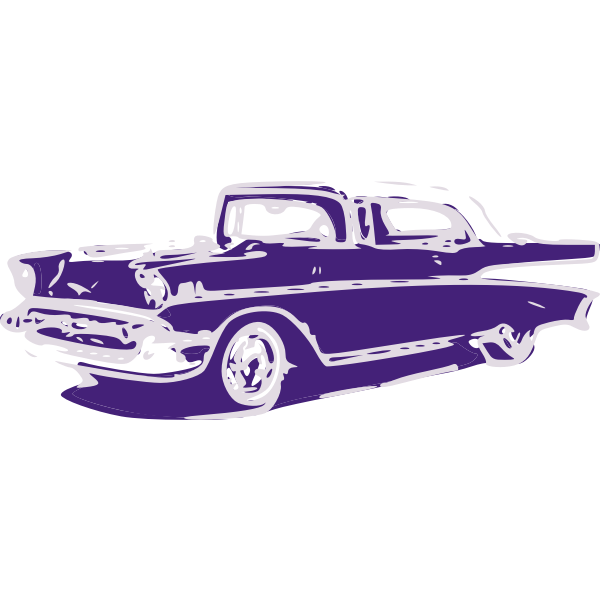 SVG Purple classic car vector image