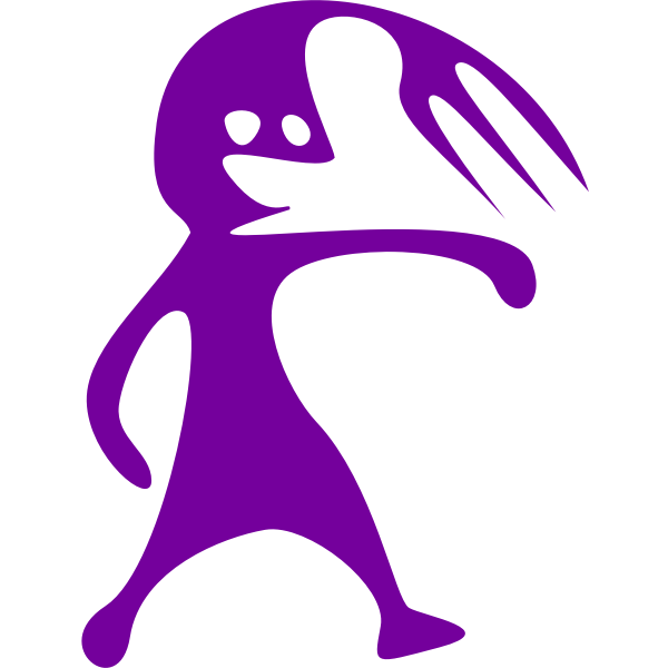 SVG Purple comic figure