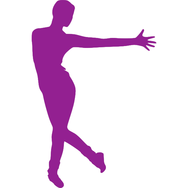 SVG Purple dancer drawing