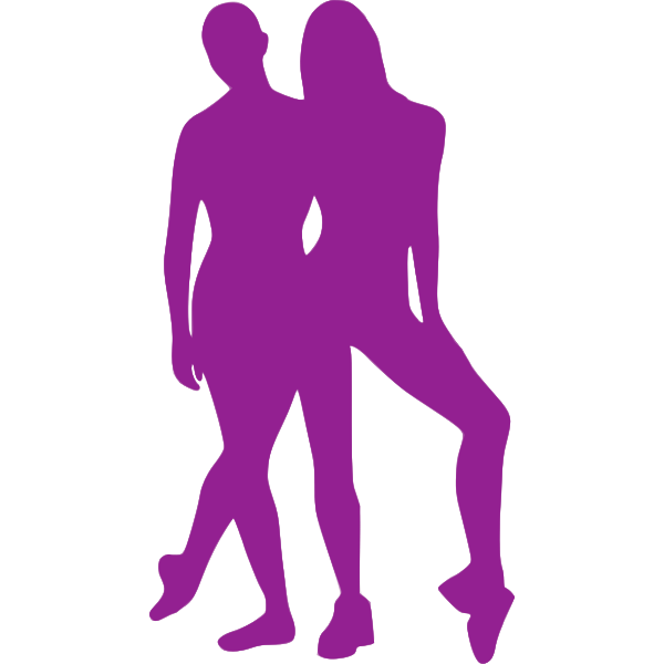 SVG Purple dancing couple