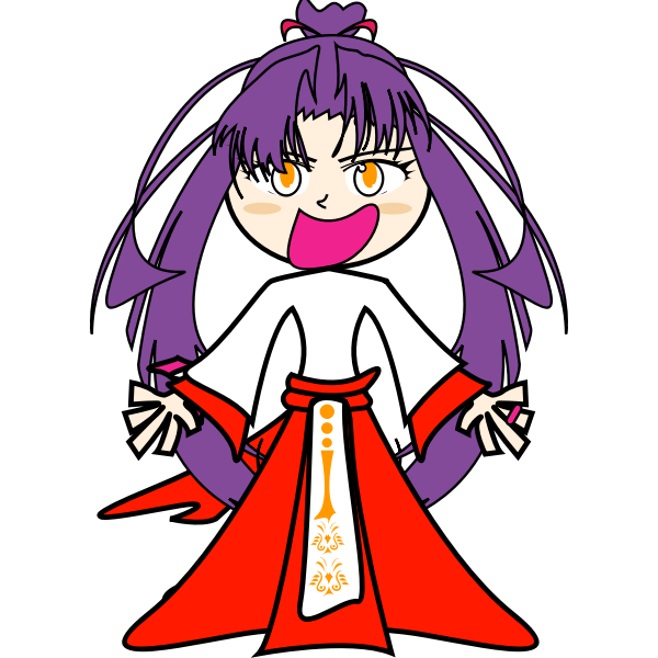 SVG Purple evil girl vector image