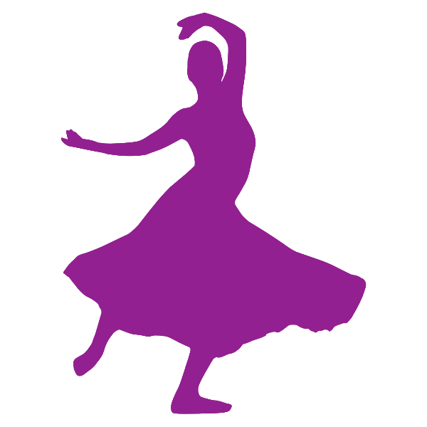 SVG Purple flamenco dancer