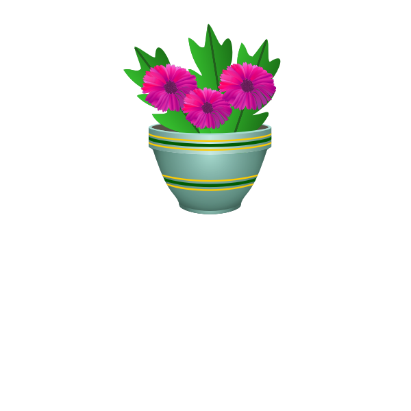 SVG Purple flower pot
