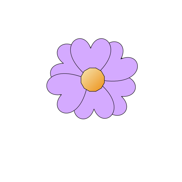 SVG Purple flower vector illustration