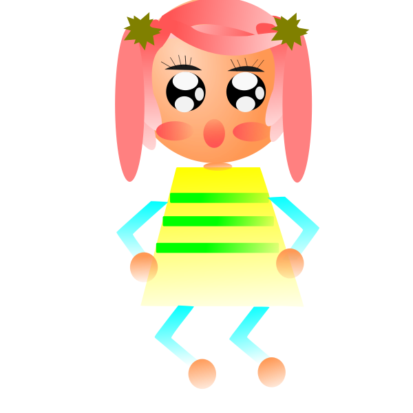 SVG Purple haired-girl