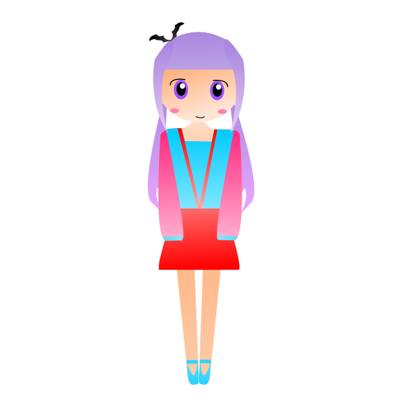 SVG Purple-haired girl