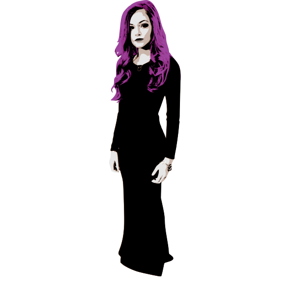 SVG Purple-haired woman