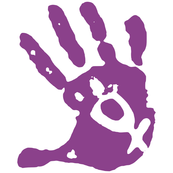 SVG Purple hand-print