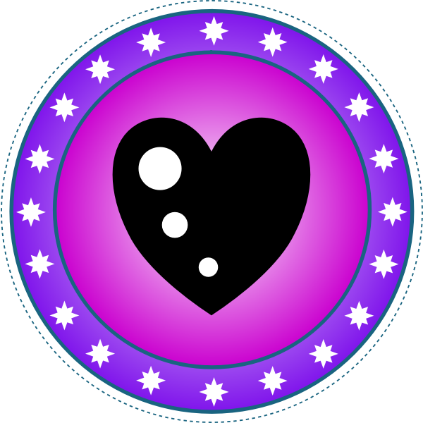 SVG Purple heart badge vector clip art