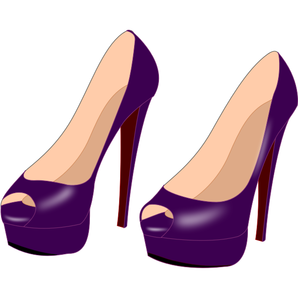 SVG Purple high heels