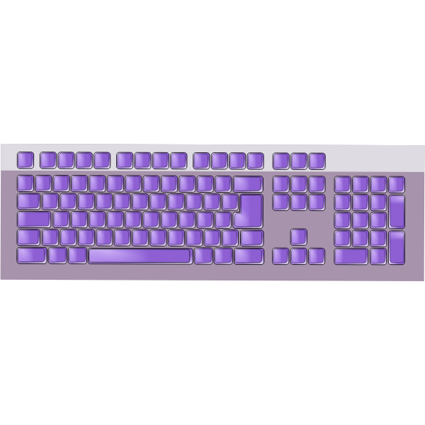 SVG Purple keyboard vector image