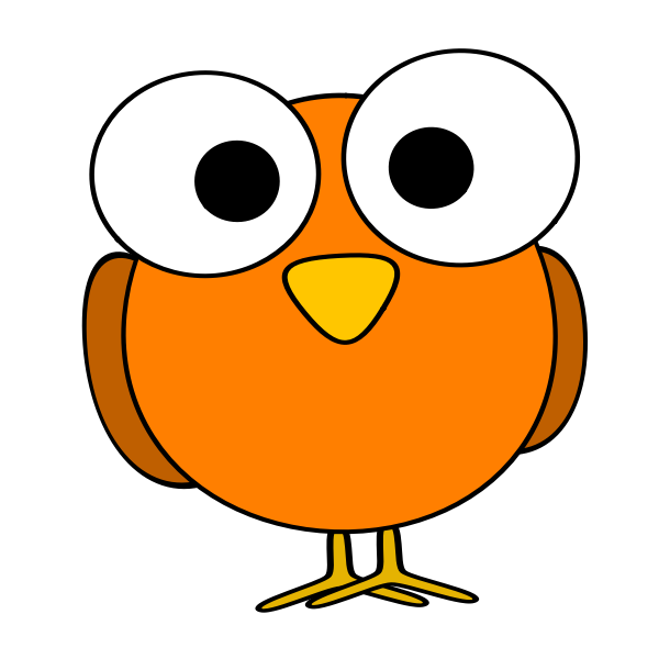 SVG Purple large eyed bird clip art