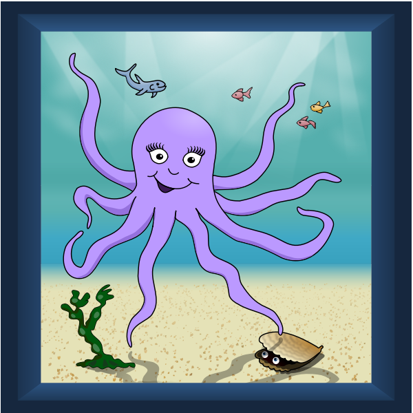SVG Purple octopus