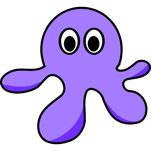 SVG Purple octopus image