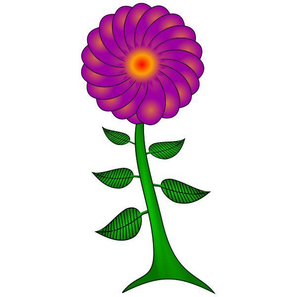 SVG Purple paisley flower