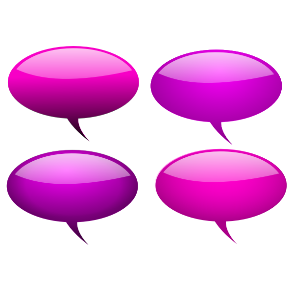 SVG Purple shaded callouts selection vector drawing
