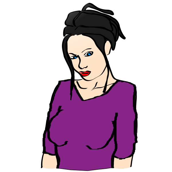 SVG Purple shirt lady