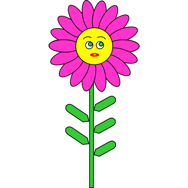 SVG Purple smiling flower
