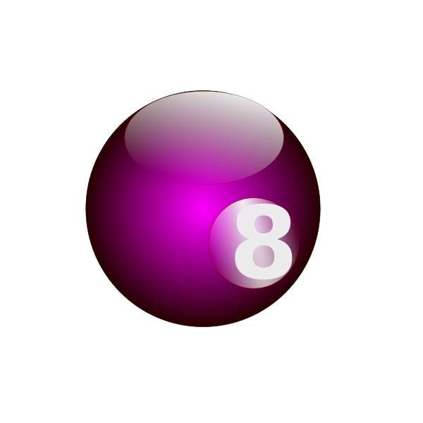 SVG Purple snooker ball
