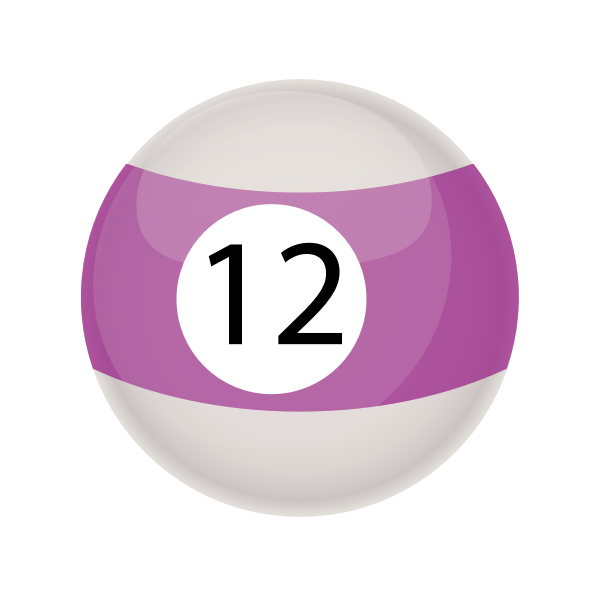SVG Purple snooker ball 12