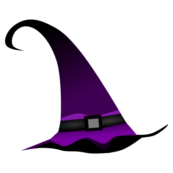 SVG Purple witch hat vector clip art